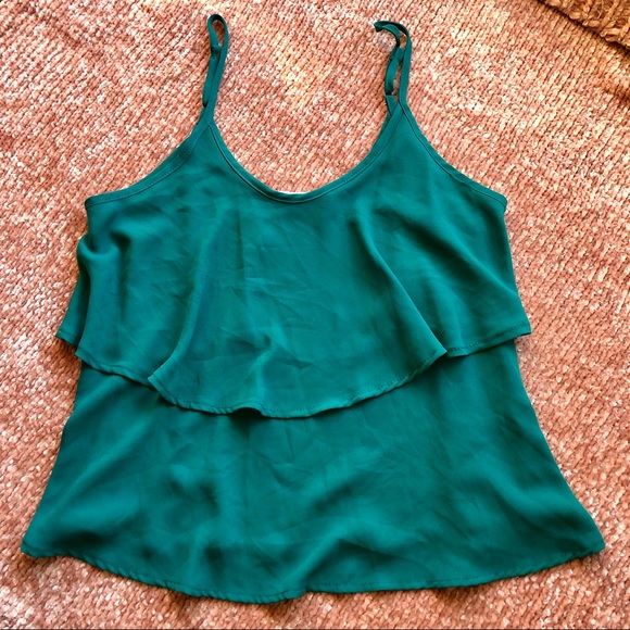 Teal Ruffled Tank - Picture 2 of 5
